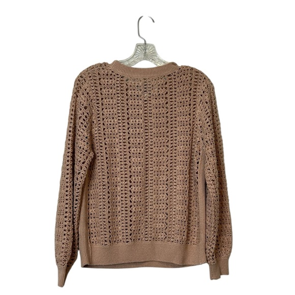 Brochu Walker Pale Peach Open Knit Sweater - Picture 3 of 7
